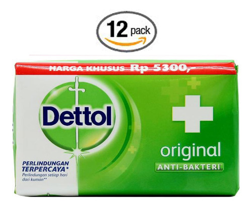 Dettol Paquete De 12 Barras De Jabón Antibacterial Para Mano
