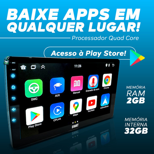 Kit Multimidia Android 9 Pol Strada 2013 14 15 16 17 18 2019