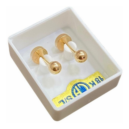 Abridor Oro 18kts Bolita 3,5mm Bebe Mod 703 Marca Ch