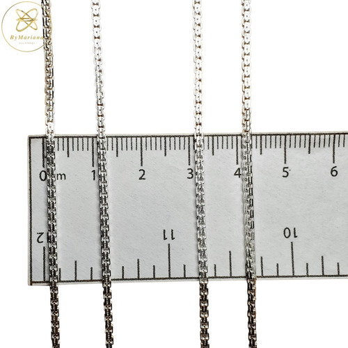 Imagen 3 de 4 de Cadena Plata Cuadrada X 50 Cm 7,4 Grs