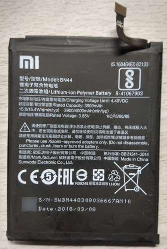 Batería Original O Pila Redmi 5 Plus Meg7 (Usado)