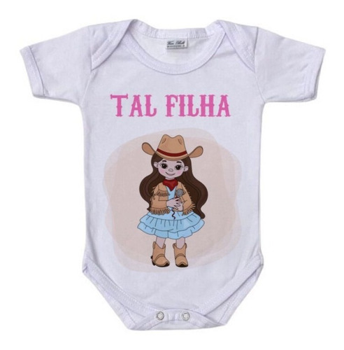 Kit Camiseta + Body Tal Pai Tal Filho/filha Cowboy Country