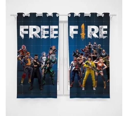  Cortina Infantil  Free Fire   2,60x1,30