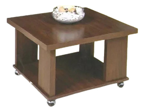 Mesa Ratona De Centro Living. Melamina. Cuadrada. Cod. 3008