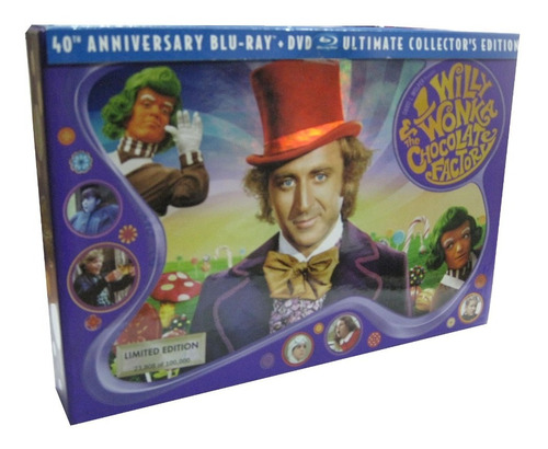 Willy Wonka 40 Aniversario Boxset Pelicula Blu-ray + Dvd