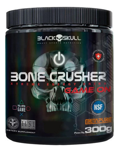 Bone Crusher Game On 300g  - Black Skull Sabor Energy Drink