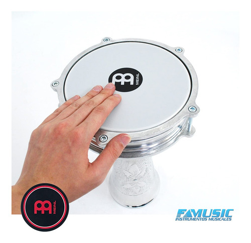 Imagen 4 de 10 de Derbake Meinl He-113 Aluminio Martillado 7 1/4 X 13 3/4