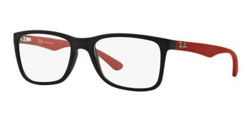 Armação Oculos Grau Ray Ban Rb7027l 5416 54mm Preto Vermelho