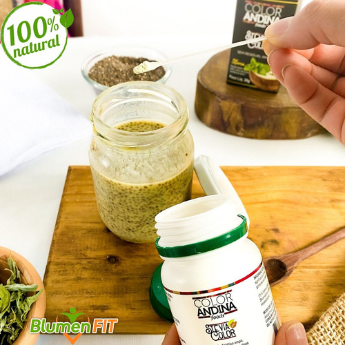 Adoçante Natural De Stévia Pó 40g Sem Amargo - Color Andina