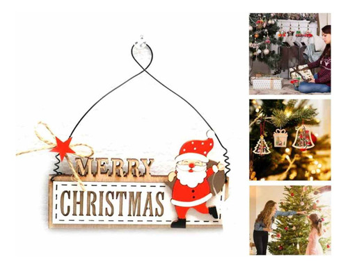 Pack De 03 Accesorios Adornos Madera Navidad 12x12,5cm