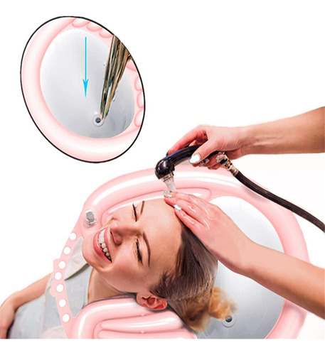 Para Bandeja Lavado Cabello Inflable Portátil Champú