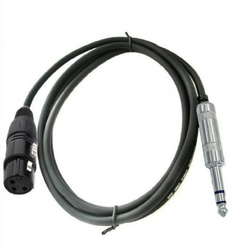 Imagen 1 de 1 de Cable Xlr Hembra A Plug 6.3 Stereo Balanceado De 2 Metros