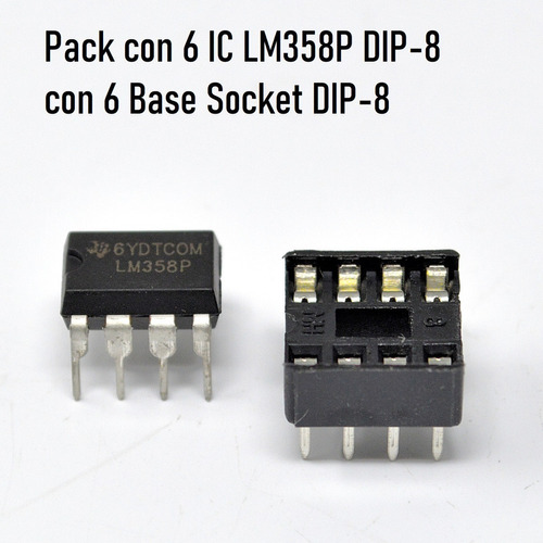 Pack 6 Integrado Lm358 Lm358p Amplificador Operacional Dual