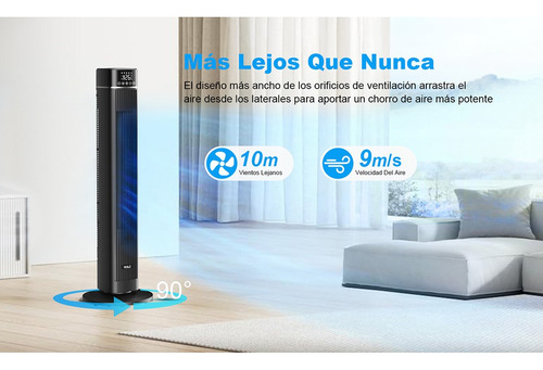 Ventiladores De Torre 40 Inch 9 M/s Silencioso 3 Velocidades