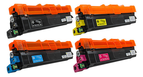 Kit 4 Cores Toner Compatível Para L3220cw L3560cdw L3720cdw Tinta Preto Ciano Amarelo E Magenta