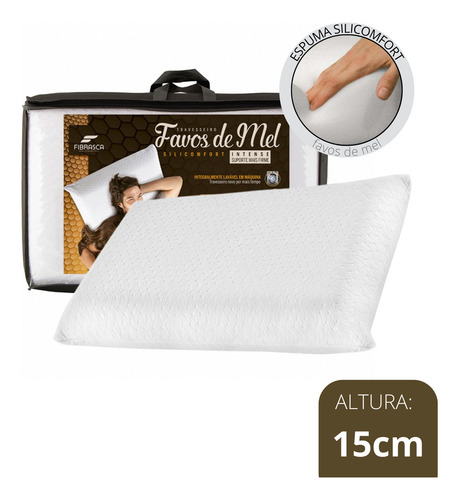 Kit Com 3 Travesseiros Favos De Mel Intense - Macio