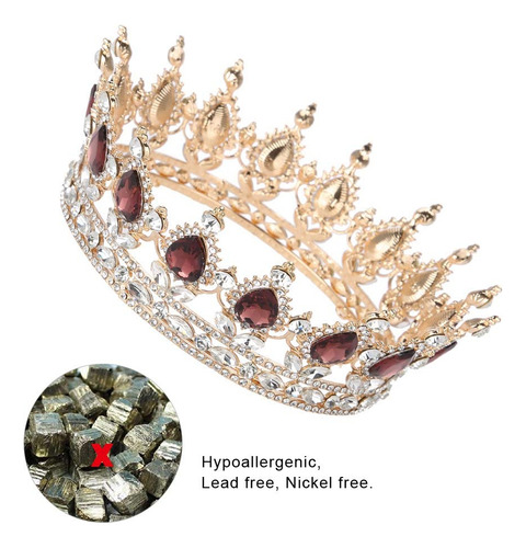 Tiara De Corona De Boda, Tiara De Diamantes De Imitación