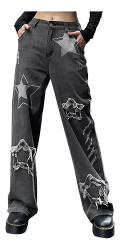 Pantalones Lisos Estilo Hippie Punk Para Mujer, Ropa De Call