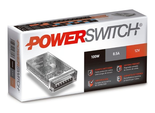 Fuente Transformador Ip20 Switch 100w 8.5a 12v ...