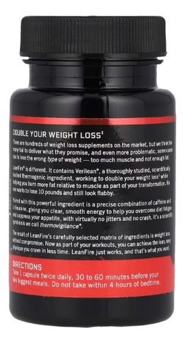 TermogĂȘnico Importado Leanfire Forcefactor 700mg 30 Caps
