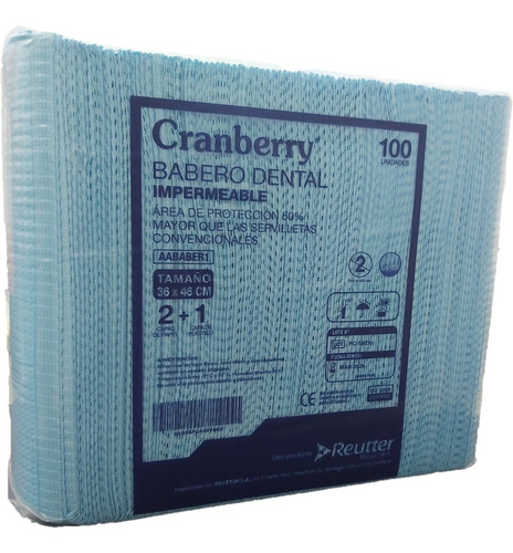 Babero Dental Impermeable Cranberry 500 Unidades