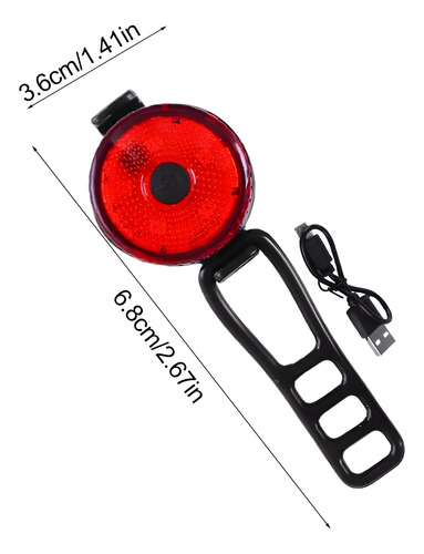 Luz Trasera Para Bicicleta Luces Scooter Lámpara Recargable