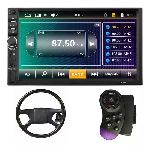 Radio Coche 2 DIN Compatible con Carplay, 7 Pulgadas Radio Coche Bluetooth  Pantanlla Táctil soporta Manos Libres/FM/Mirror Link/USB/AUX, Autoradio con  Cámara Trasera : : Electrónica