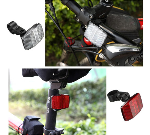Maitys Kit De 6 Reflectores Delanteros Y Traseros Para Bicic