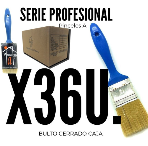 Imagen 2 de 9 de Pincel N 20 Linea Profesional - Alto Poder Cubritivo. X36u.