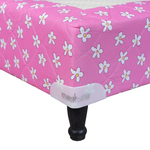 Sommier Y Colchón Maxiking Una Plaza Infantil Rosa