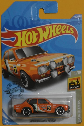 Hot Wheels Ford Escort Rs1600 1970 Colector #52