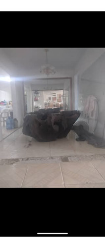 Mesa Tampo De Vidro Com Tampo Giratório, Em Madeira Maciça (Usado)