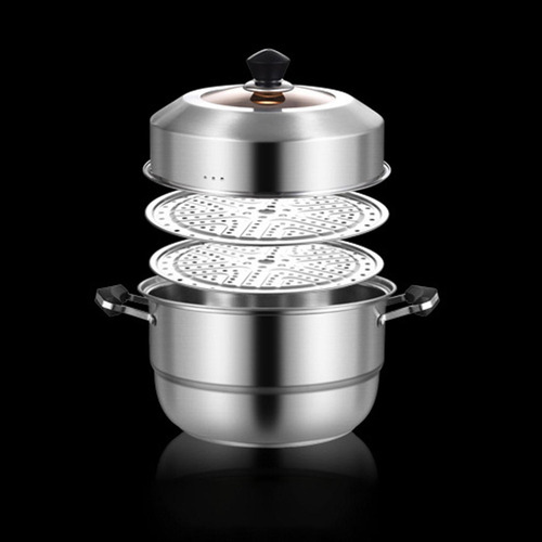 Utensilios De Cocina A Con Asa Para Tapa, Olla A 2 Niveles