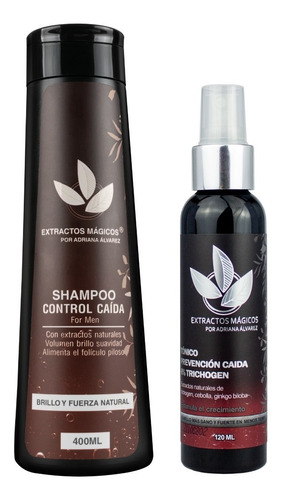Shampoo Hombre + 2 Tónicos Anticaída Extractos Mágicos