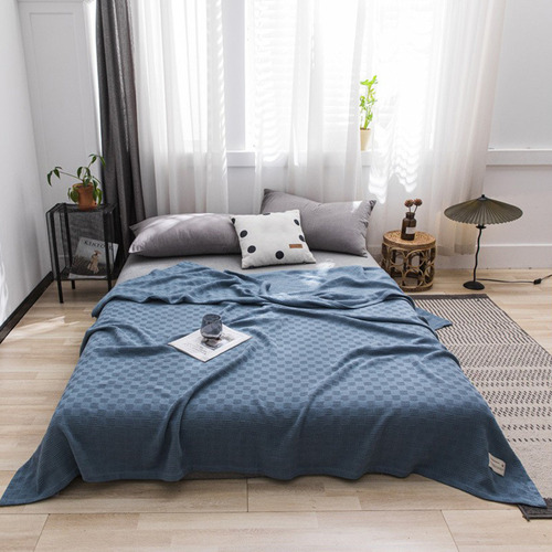 Manta De Cama De Algodón, Manta Térmica De Algodón Doble De