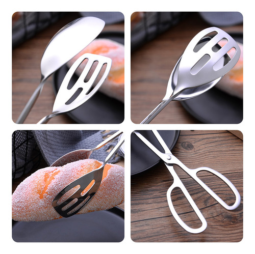 Pinzas Para Bistec, Tipo Tijera, Pinzas Para Comida De Cocin