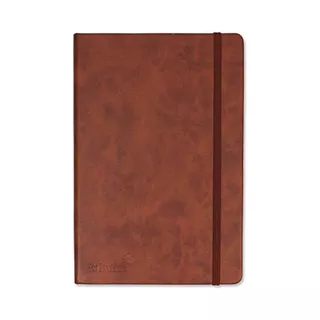 Cuaderno A5 Executive De Tacto Suave Color Tan. 160 Pá...