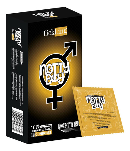 Condones Nottyboy Dotted Premium Lubricated Latex Preservati