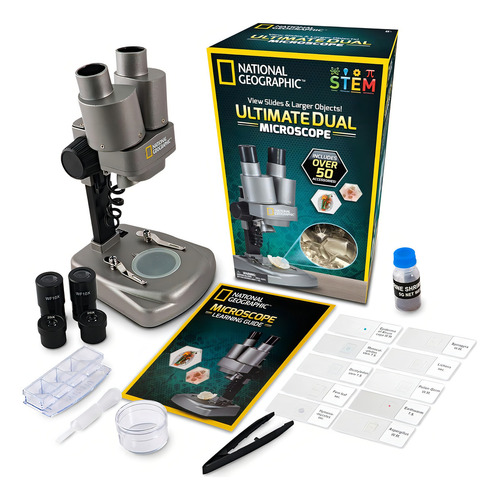 Microscopio National Geographic Dual Led Kids Color Gris