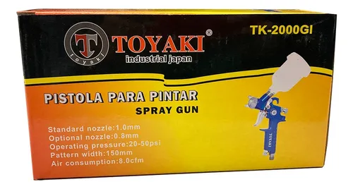 Pistola Pintor Auto Soplete Retoques Mini Hvlp Pico 1.0mm Color Azul