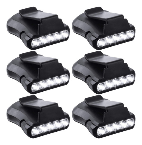 6 Faros Delanteros Con Clip, Accesorios Para Casco Duro, 5 L