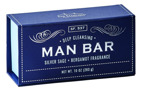 San Francisco Soap Company Deep Cleansing Man Bar, Salvia Pl