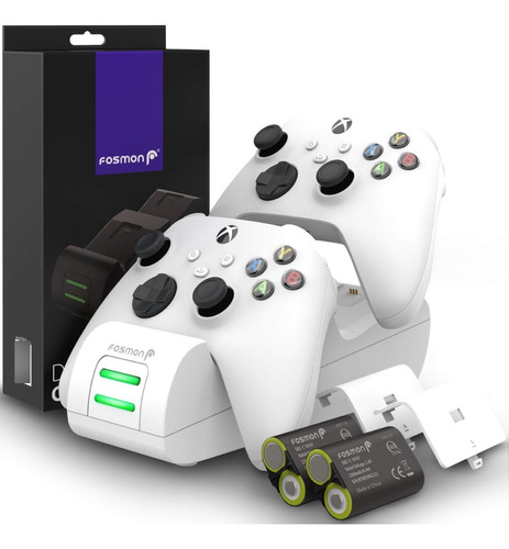 Cargador Soporte Dual Xbox One Series Xs 2 Pares Baterias