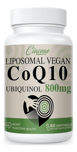 Liposomal Ubiquinol 800mg Salud Cardiaca 60 Cap