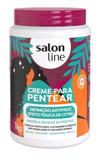 Salon Line.crema Para Peinar Anti-frizz Efecto Gorro Satin
