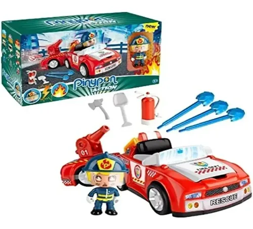 Pinypon Action Camión De Bomberos Con Manguera Lanzaproyectiles – Vehículo Mix Is Max Para Niños +4 Años