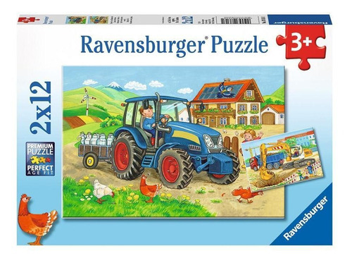 Puzzle Construcción En La Granja - 2x12 Ravensburger