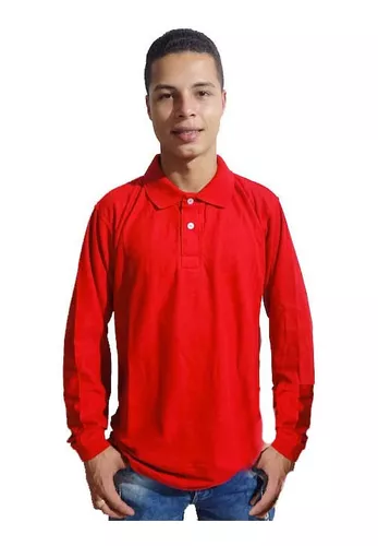 Mostrarte pálido boicotear Camibuso Hombre Camisa Tipo Polo Manga Larga 12 Colores | MercadoLibre