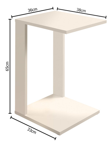 Mesas Redonda De Cabeceira Canto Madeira Off White Off White