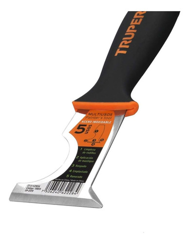 Espatula Truper Rigida Inoxidable 5 Usos 60 Mm Multiuso